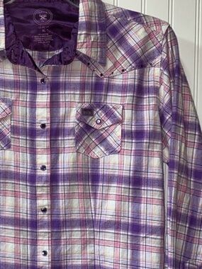 Wrangler Twenty X Purple Western Snap Shirt XL